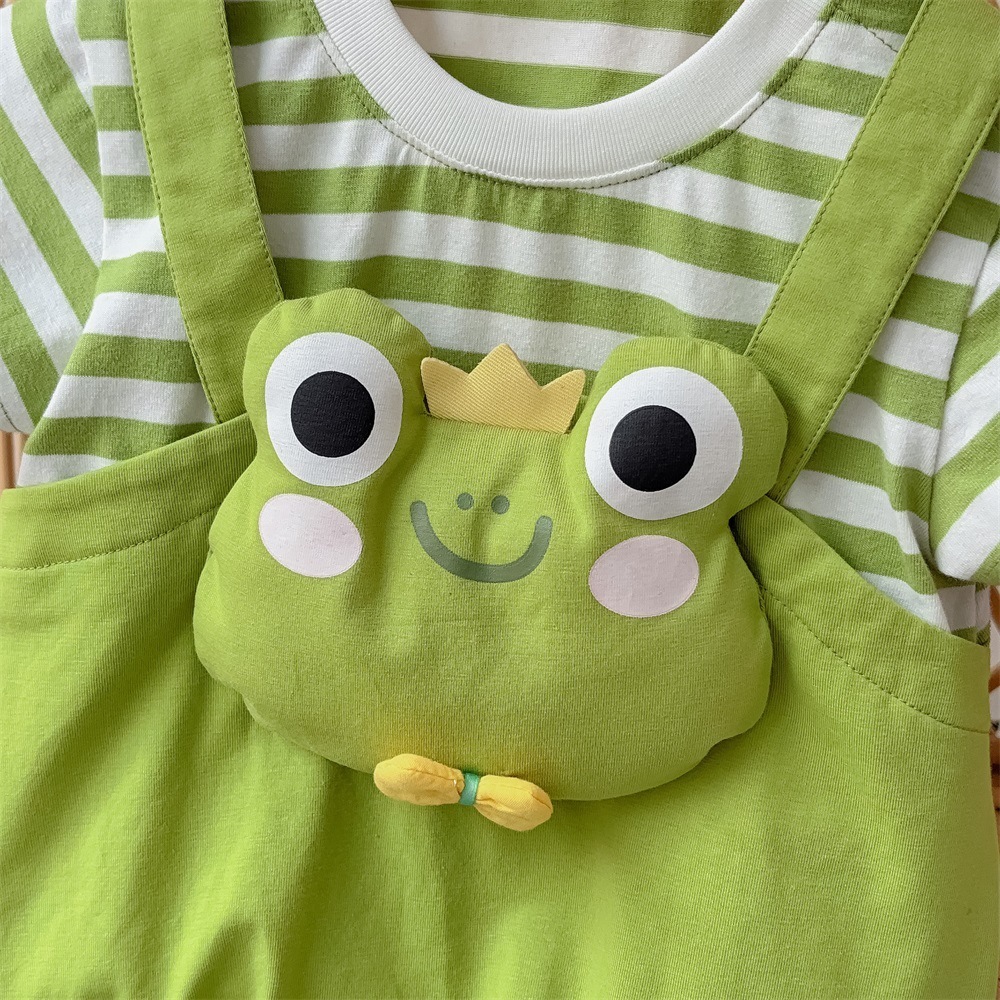 Baby Boy/Girl Rabbit/Frog Cartoon Bodysuit-kissminis