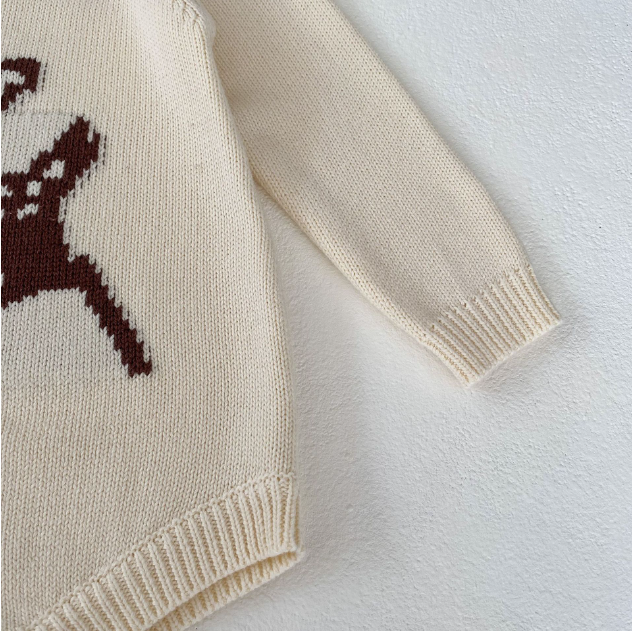 Newborn Baby Boy/Girl Cute Deer Pattern Long Sleeve Bodysuit and Hat-kissminis