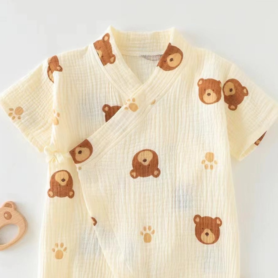Baby Boy/Girl Bear Craw Printed Romper-kissminis