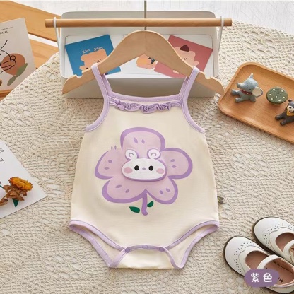 Baby Girl Lovely Print Sling Bodysuit-kissminis