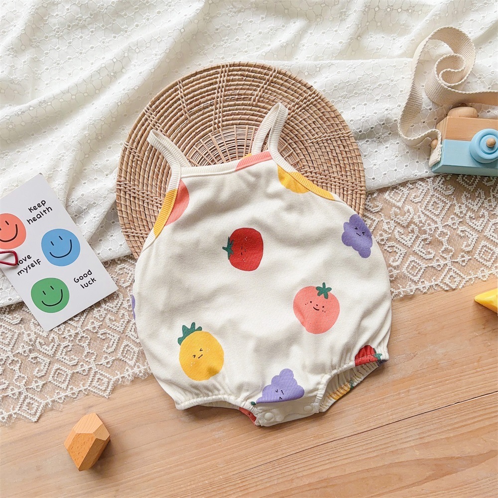 Baby Boy/Girl Vegetable Printed Bodysuit-kissminis