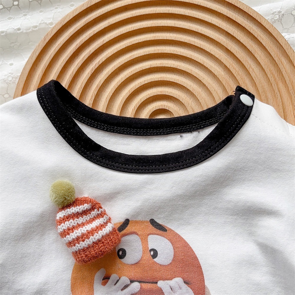 Baby Boy Chocolate Pea Print Romper-kissminis