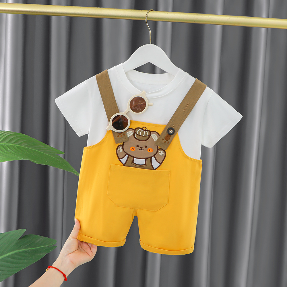2pcs Baby Cartoon T-shirt with Pants Set -kissminis