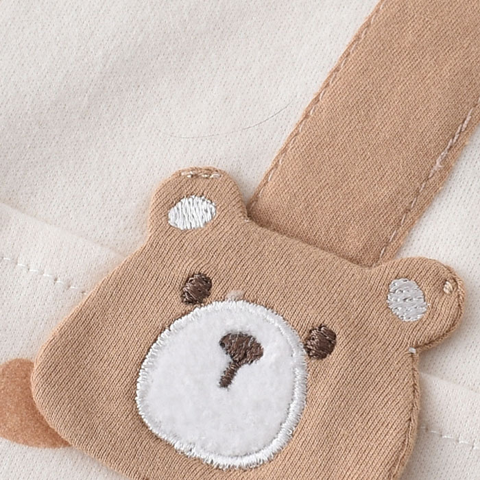 Pure Cotton Bear Pattern Romper-kissminis