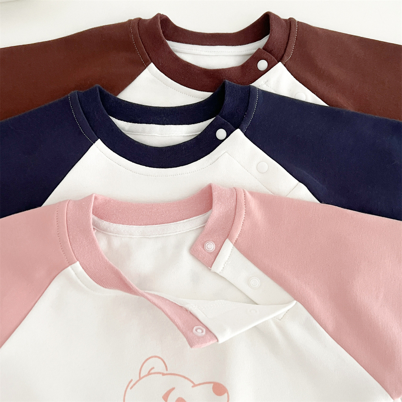 Baby Boy/Girl "GOOD LUCK "Little Bear Print Romper-kissminis