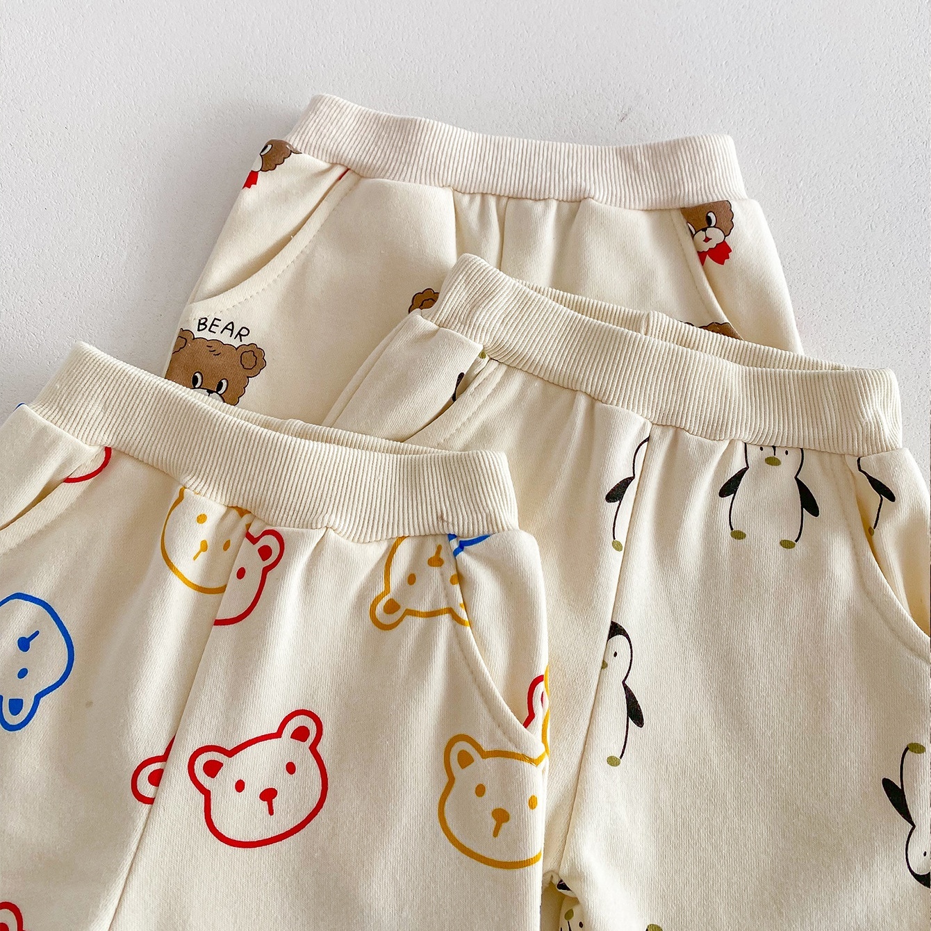 2pcs Baby Boy/Girl Cartoon Print Sweatshirt and Pant Set-kissminis