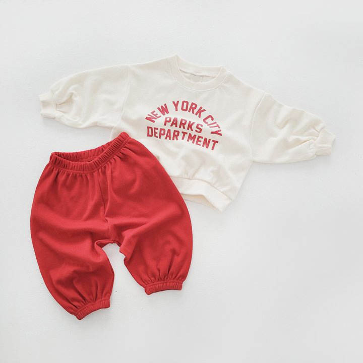 2pcs Baby Alphabet Sweatshirt and Leg-bound Pants Set-kissminis