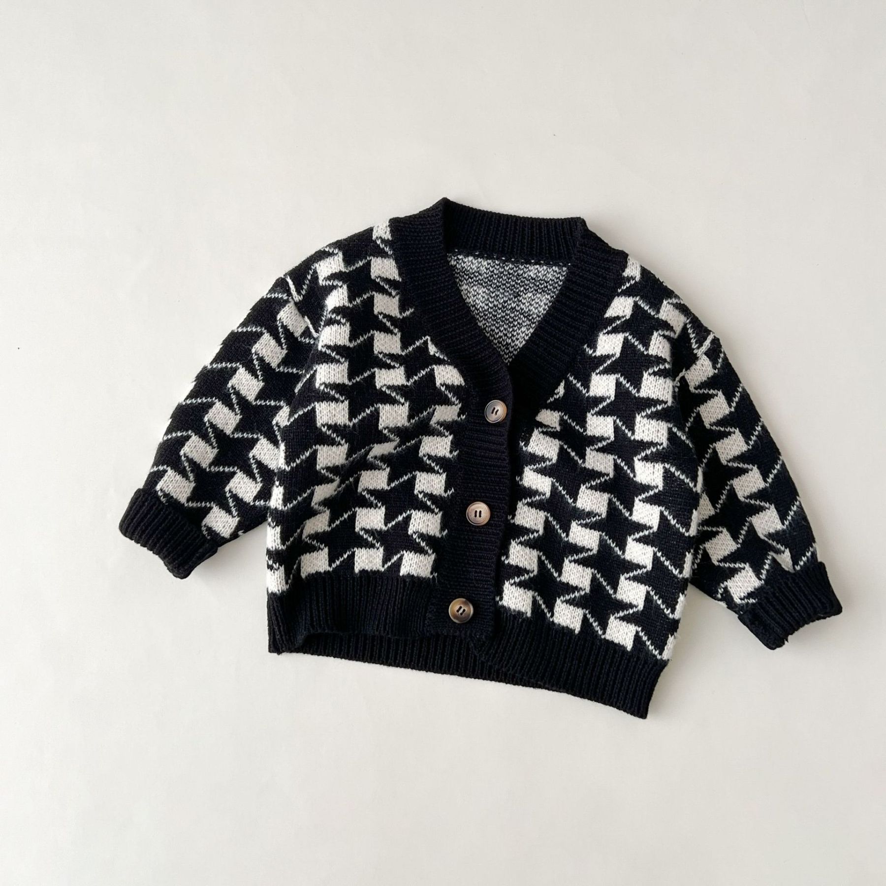 Toddler Boy/Girl Ins Style Print Vest and Cardigan and Pants Set-kissminis