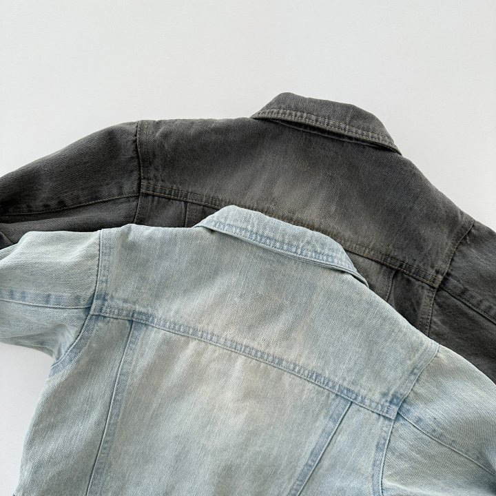 Toddler Boy/Girl Solid Color Denim Blouse-kissminis