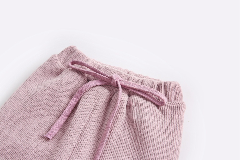2pcs Toddler Boy/Girl Rabbit Ears Design Solid Color Long Sleeve Sweatshirt and Pants Set-kissminis