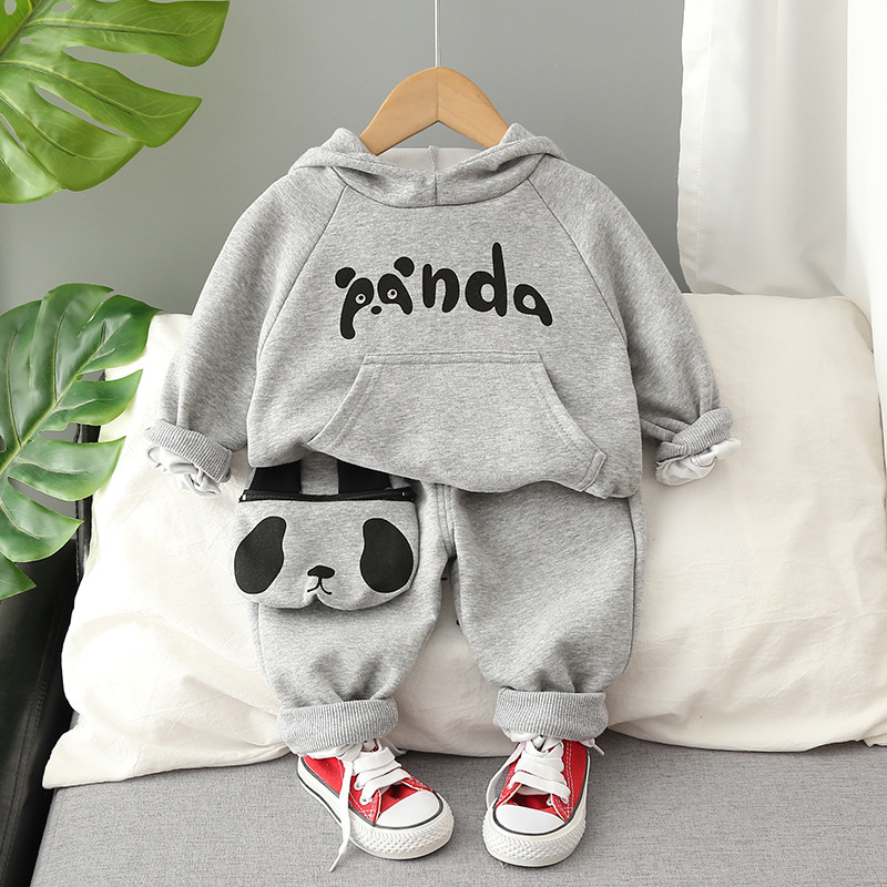 Cute Panda Print Two Piece Set-kissminis