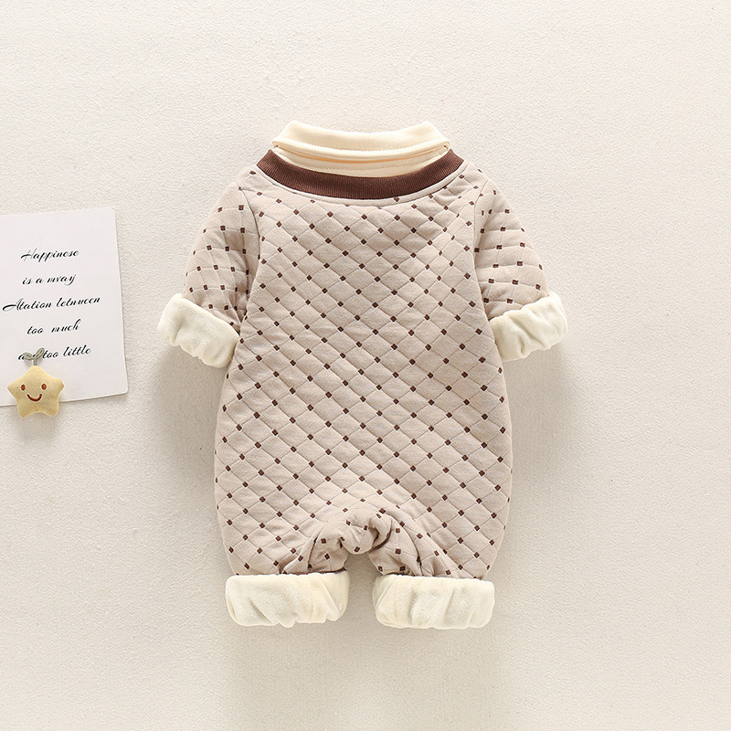 Baby Girl Polka Dots Stripes Mock Two-pieces Long Sleeve Romper-kissminis
