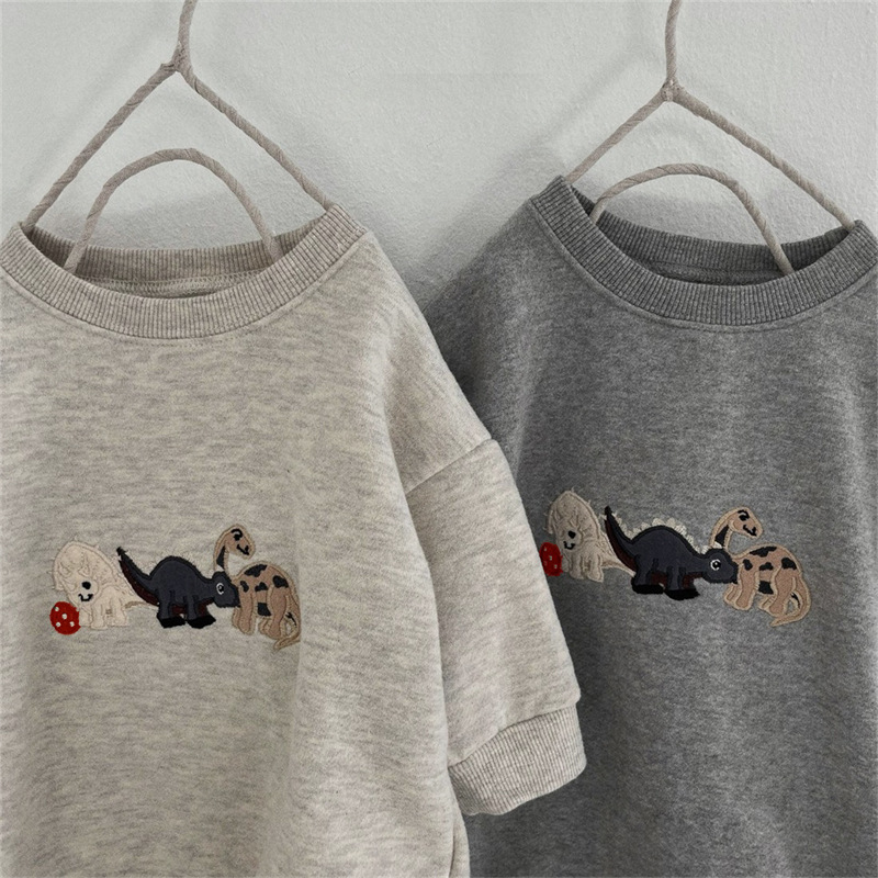Baby Boy/Girl Cute Dinosaurs Pattern Long Sleeve Bodysuit-kissminis