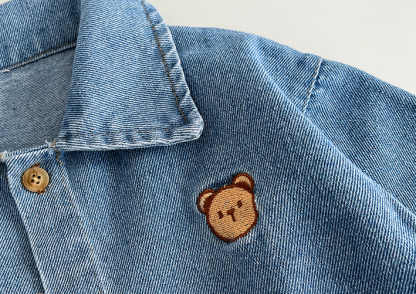 Baby Long Sleeve Denim Romper