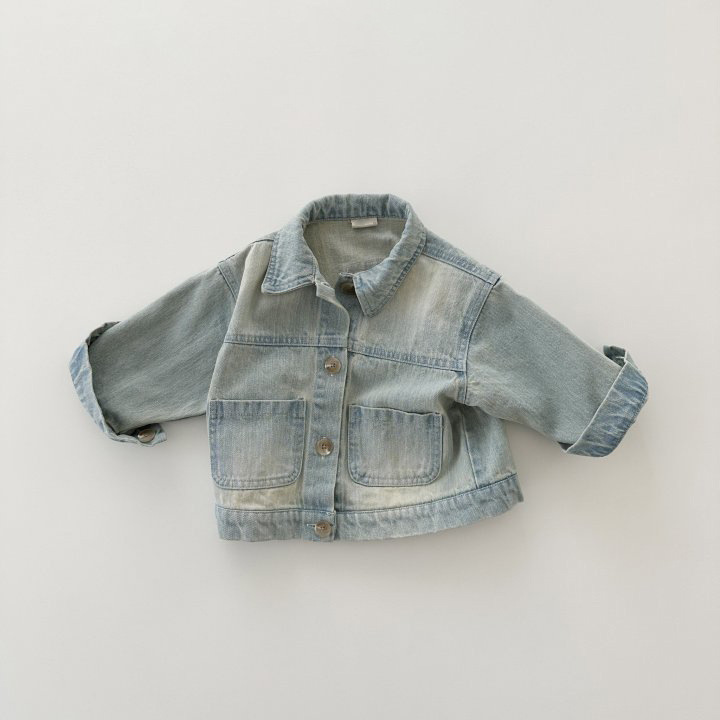 Toddler Boy/Girl Solid Color Denim Blouse-kissminis