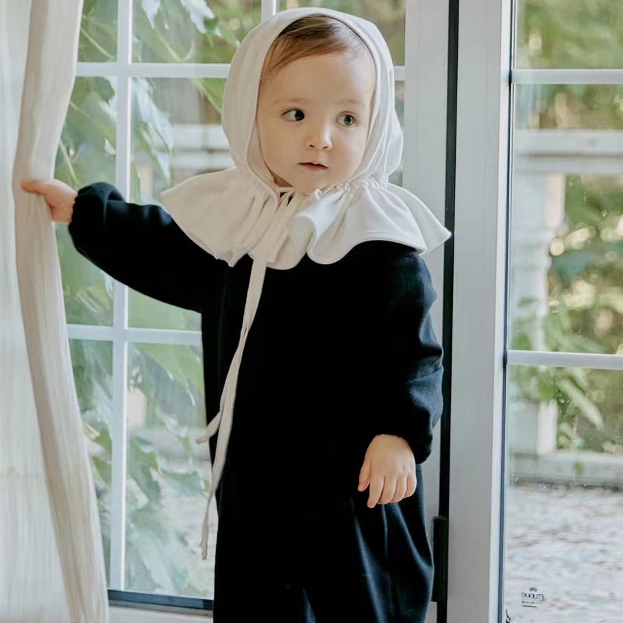 Baby Boy/Girl Halloween Wacky Ghost Long Sleeve Romper and Cloak-kissminis
