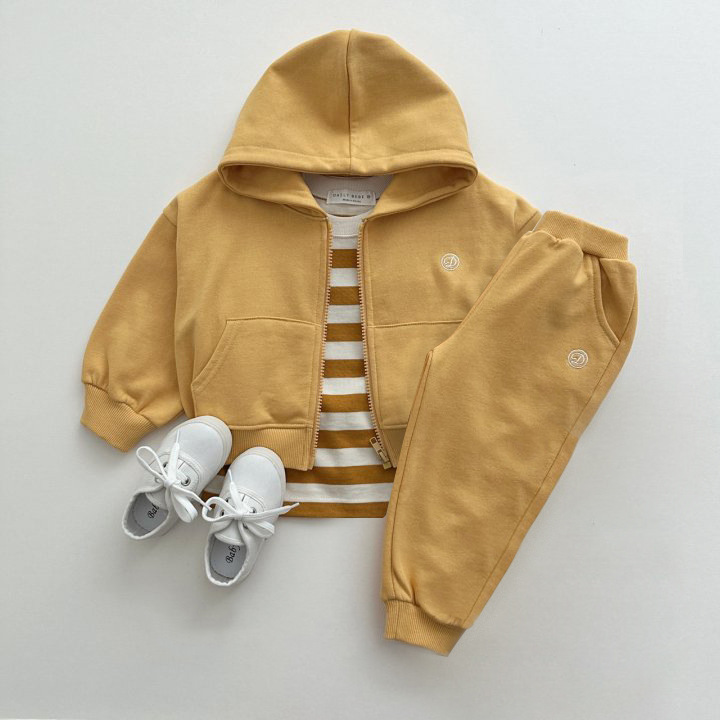 2pcs Baby Solid Color Zippered Hoodie and Pants Set-kissminis