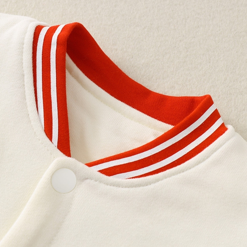 Baby Boy/Girl Bear Print Striped Splicing Long Sleeve Romper-kissminis
