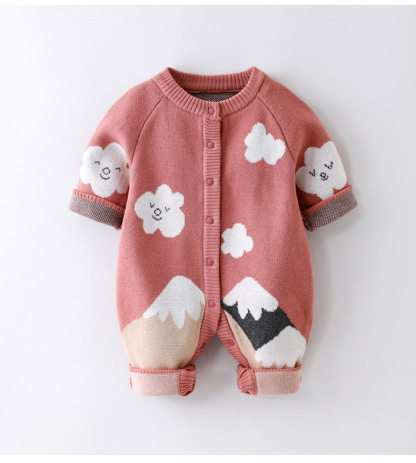 Baby Casual Knitted Sweater Romper-kissminis