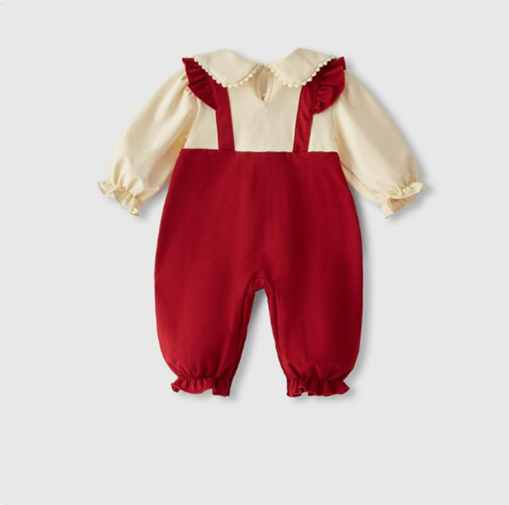  Baby Girl Princess Stylistic Bear Overalls Romper-kissminis