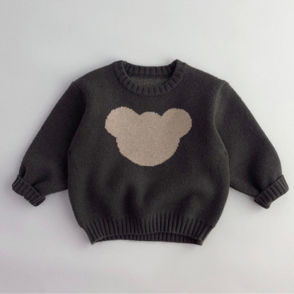 Baby Boy/Girl Bear Pattern Long Sleeve Pullover Sweater