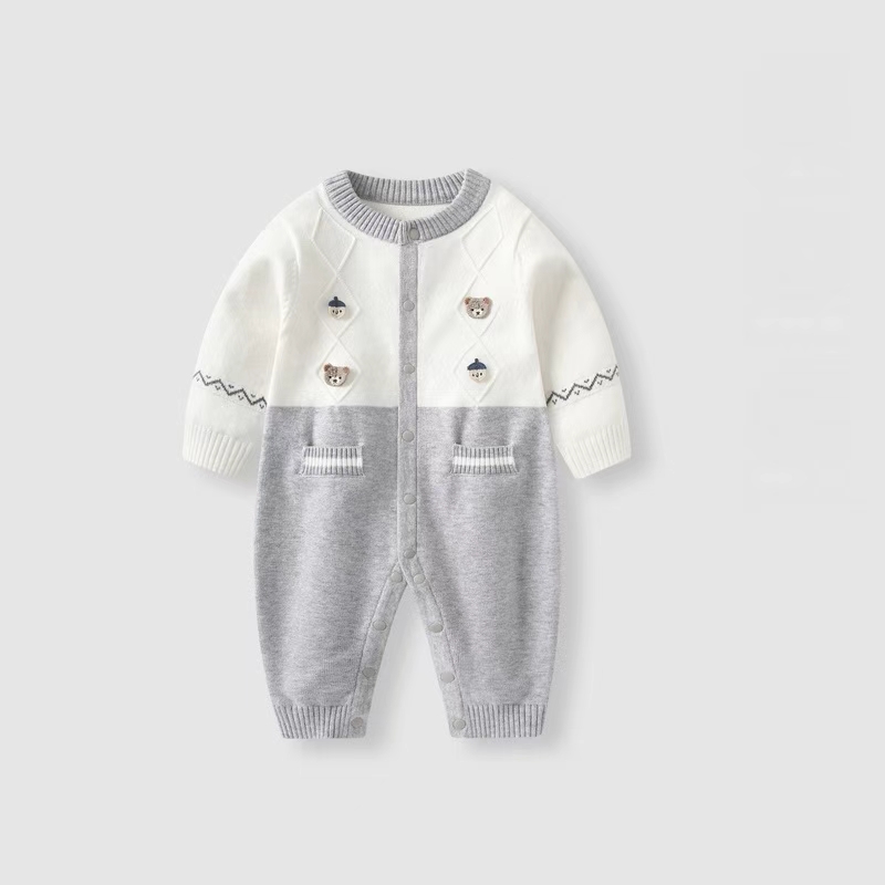Baby Boy Casual Long Sleeve Romper