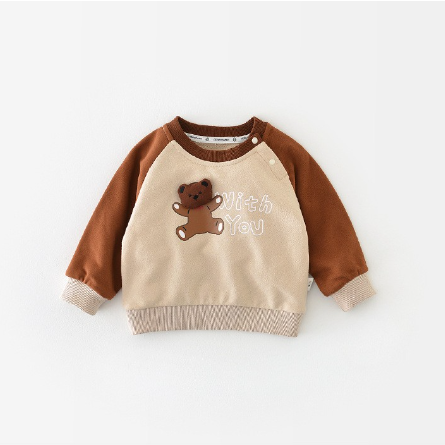 Baby Boy/Girl Cute Bear Style Pattern Long Sleeve Sweatshirt and Pants Set-kissminis