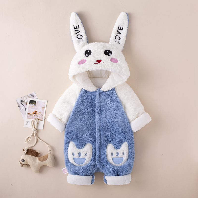 Baby Boy&Girl Cute Rabbit Long Sleeve Romper-kissminis