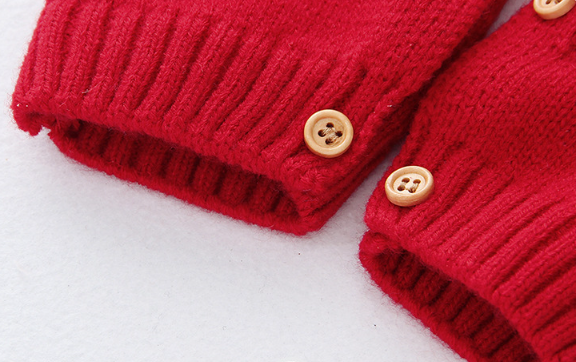 Baby Toddler Boy/Girl Christmas Style Santa Claus Design Knitted Long Sleeve Romper-kissminis