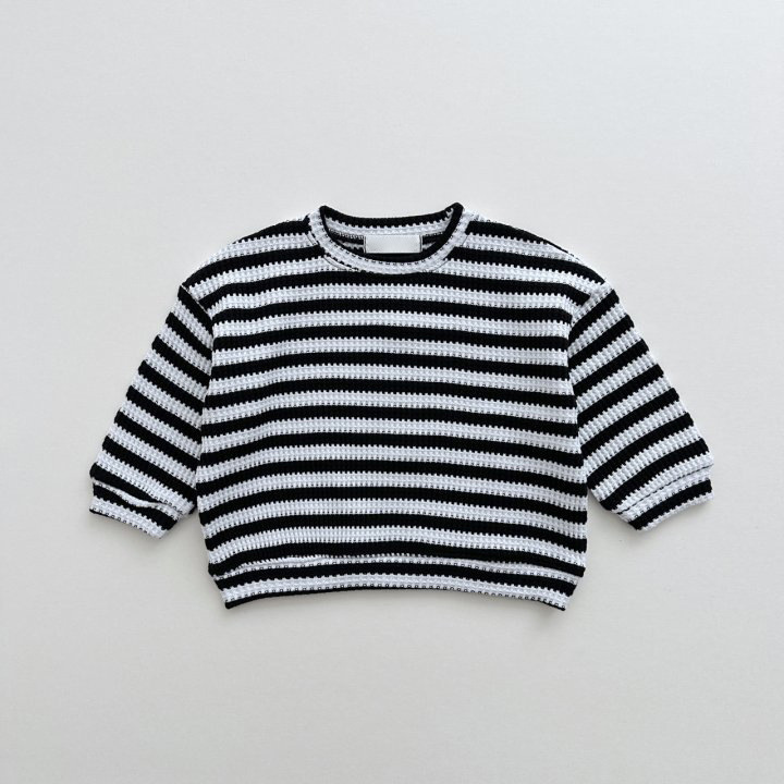 2pcs Toddler Waffle Stripes Crew Neck Sweatshirt and Pants Set-kissminis
