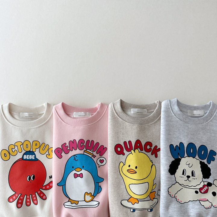Cute Cartoon Pattern Sweatshirt and Pant Set-kissminis