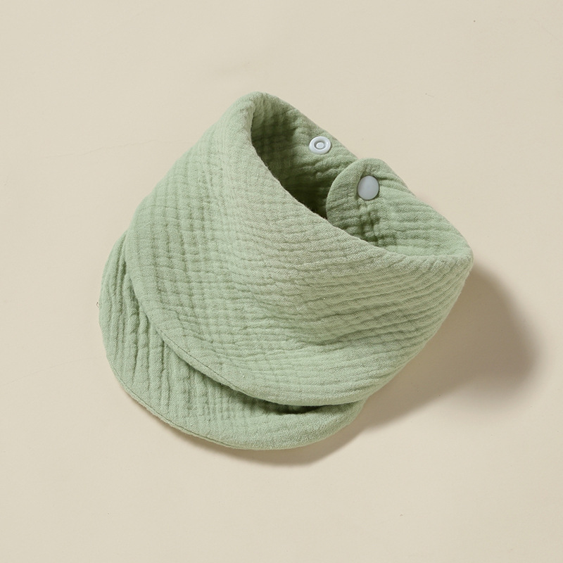 Newborn 6 Layers Wrinkle Square Solid Bib