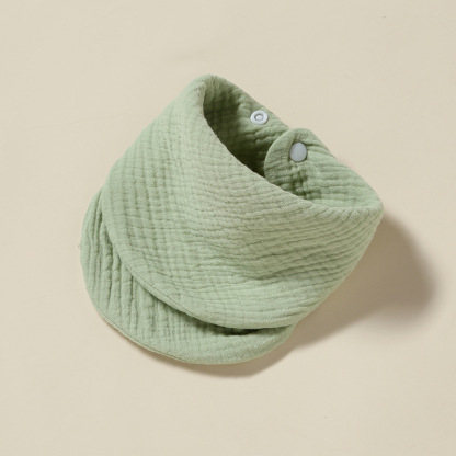 Newborn 6 Layers Wrinkle Square Solid Bib