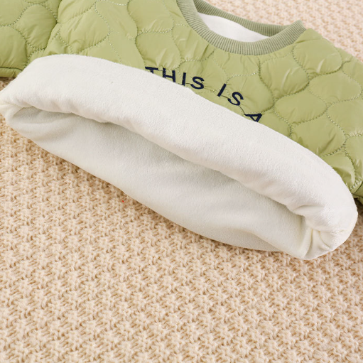 2pcs Baby Boy/Girl Solid Color Cute Bear and Letter Print Long Sleeves Sweatshirt and Pants Set-kissminis