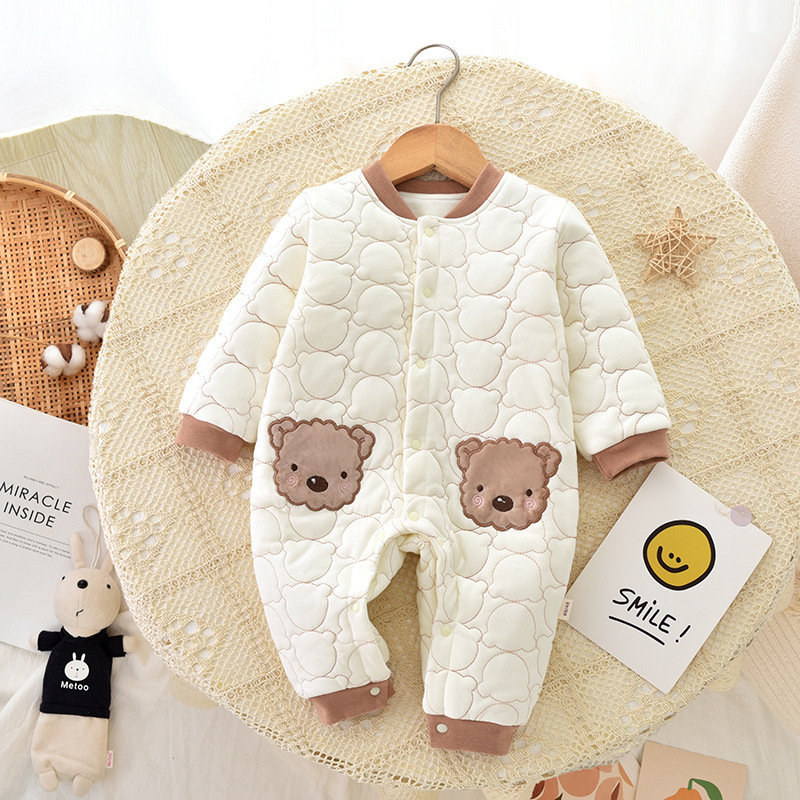 Baby Boy/Girl Bear Pattern Romper-kissminis