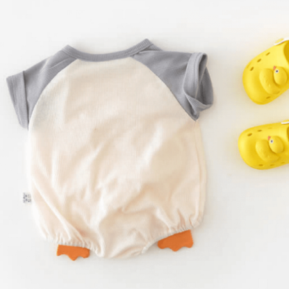 Baby Boy/Girl Wacky 3D Duck Crewneck Short Sleeve Romper