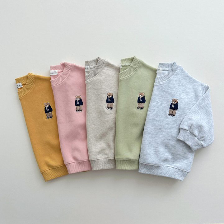 2pcs Toddler Boy/Girl Cool Bear Embroider T-Shirt and Pants Set-kissminis