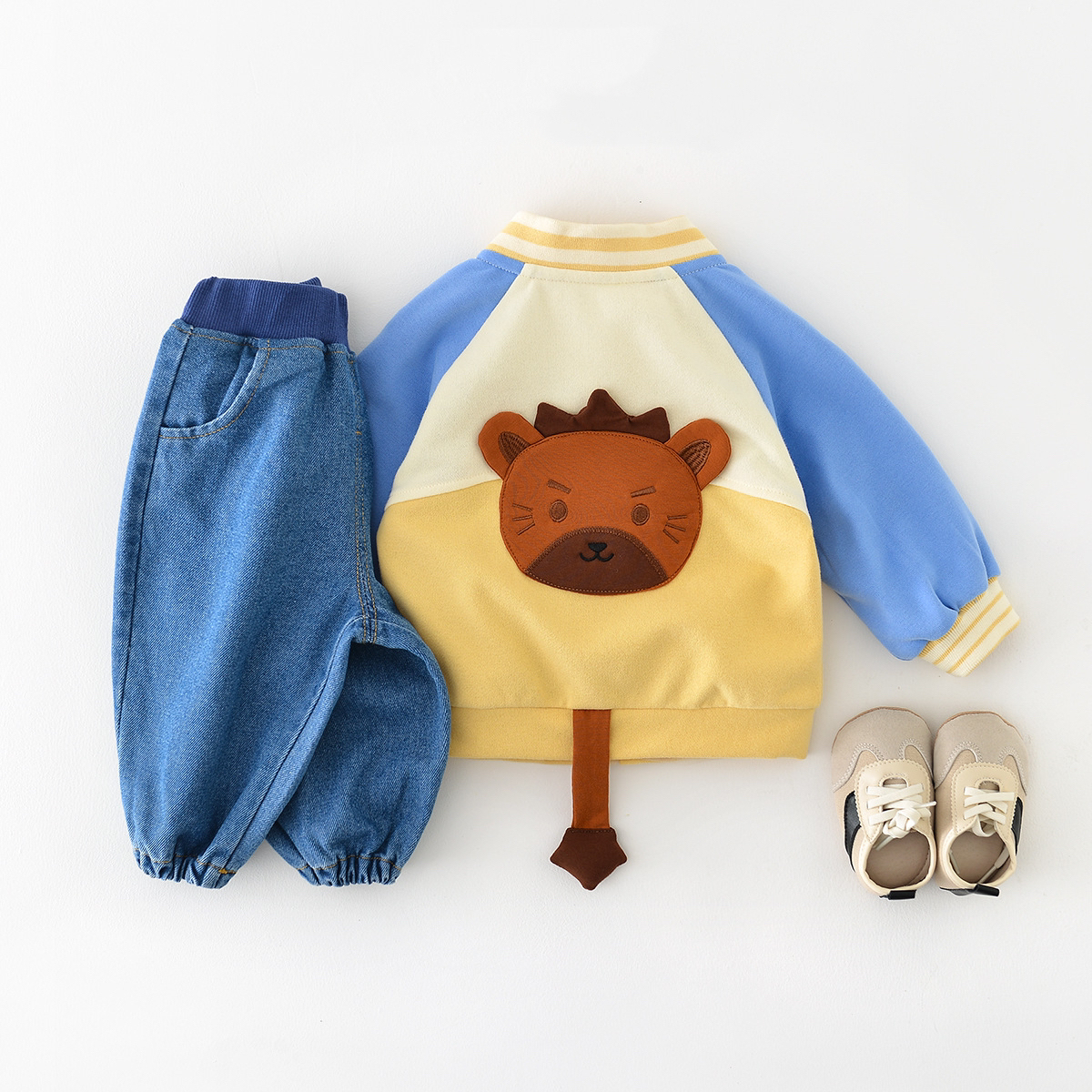 Baby Boy/Girl Cute Bear Cartoon Long Sleeve Baby Sweatshirt-kissminis