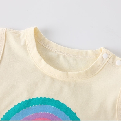 Baby Boy/Girl Rainbow Smile Printed Romper-kissminis