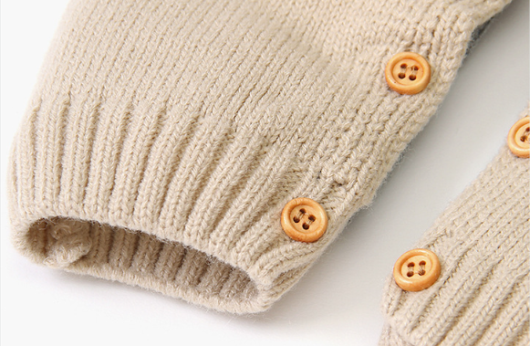 Baby Boy/Girl Cute Fox Design Knitted Long Sleeve Romper-kissminis