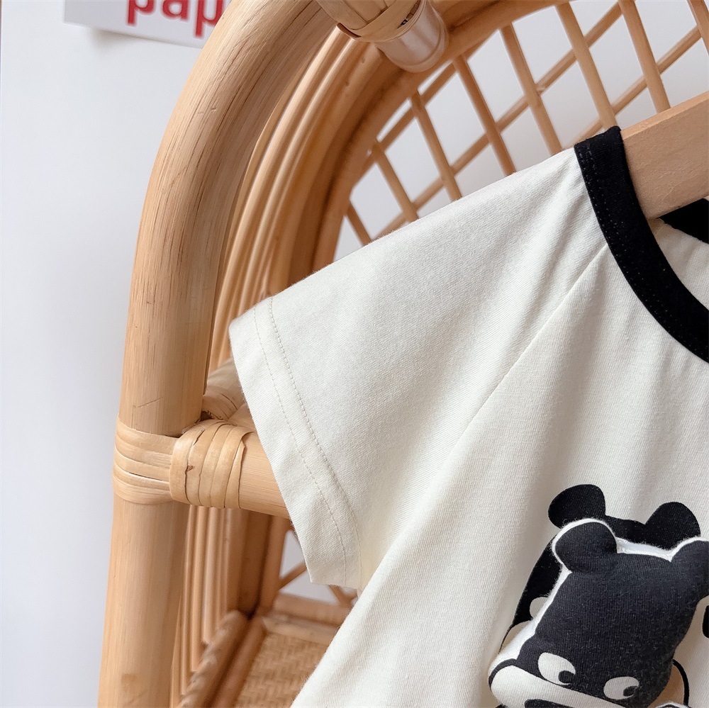 Baby Boy/Girl Dog Cartoon Bodysuit-kissminis
