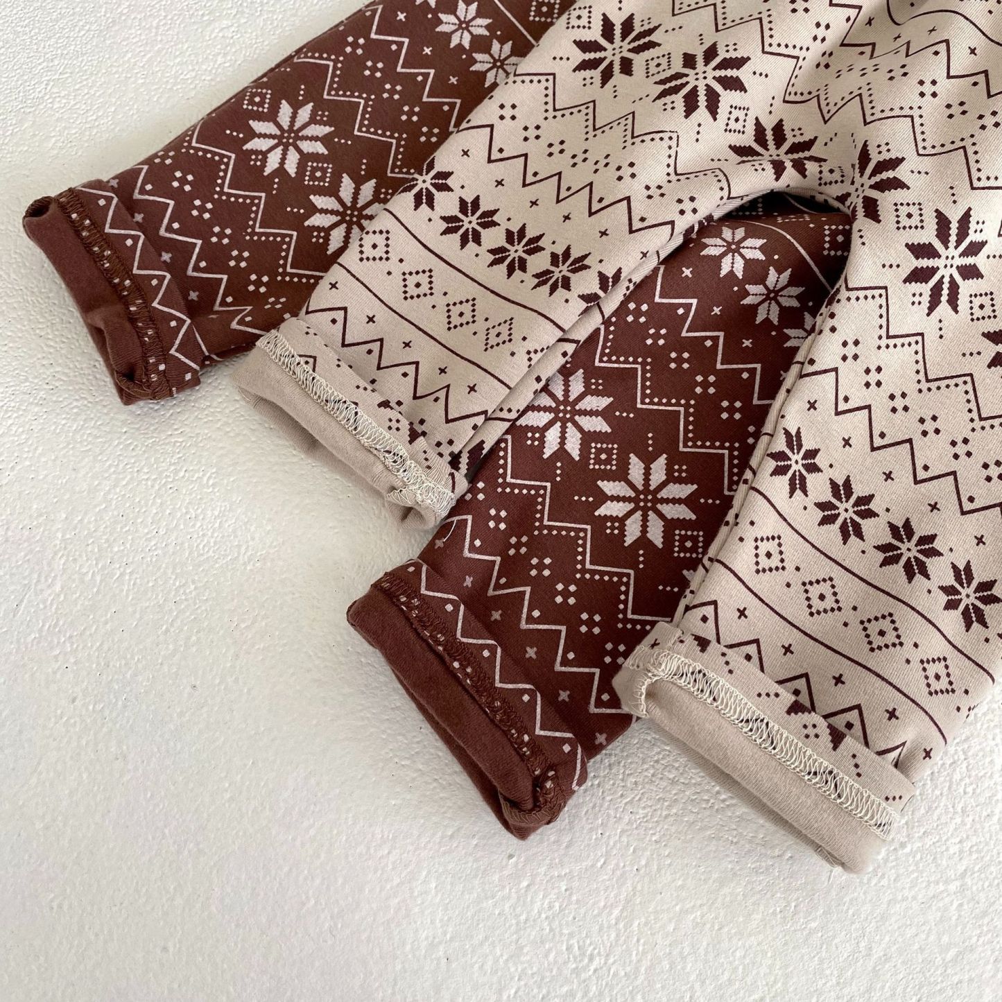 Baby Toddler Boy/Girl Christmas Style Allover Snowflakes Pattern Long Sleeve Sweatshirt and Pants Set-kissminis