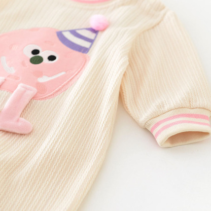 Cartoon Nnitted Rice Jacquard Romper-kissminis