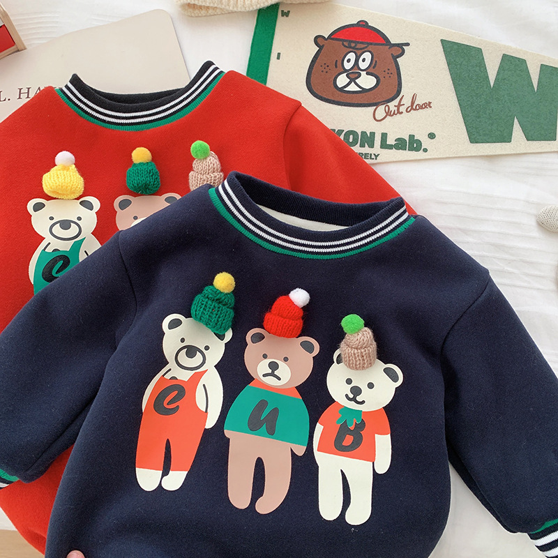Newborn Winter Baby Christmas Pattern Thicken Long Sleeve Romper-kissminis