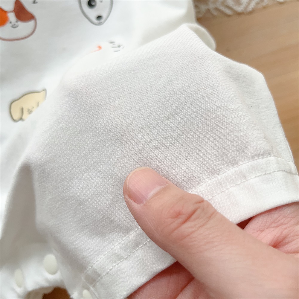 Baby Boy/Girl Pet Cartoon Printed Romper-kissminis