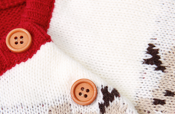 Baby Boy/Girl Christmas Style Cute Elk Pattern Long Sleeve Knitted Sweater-kissminis