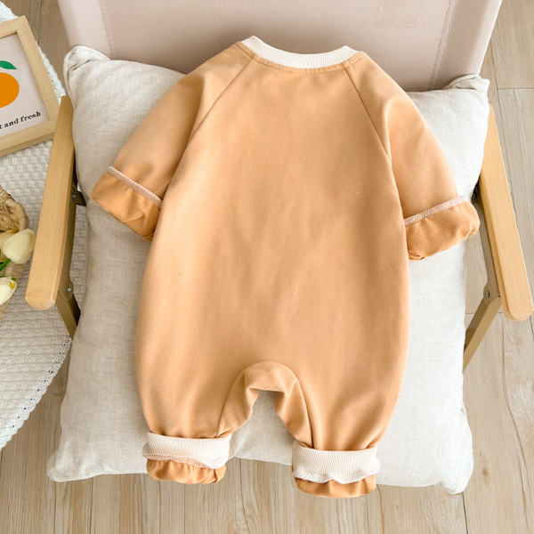 Baby Boy/Girl Cute Sheep Pattern Single Breasted Long Sleeve Romper-kissminis