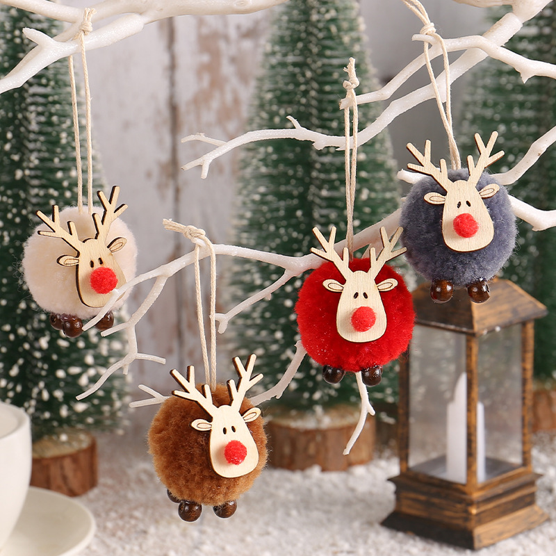 Christmas Style Cute Elk Design Christmas Tree Decorations-kissminis