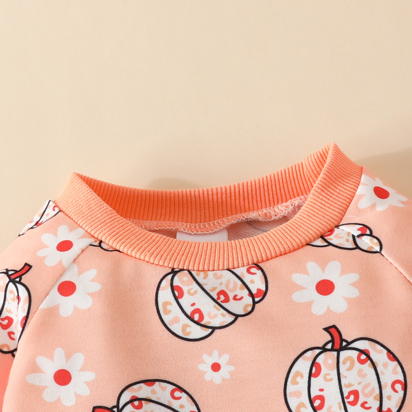 2pcs Baby Boy/Girl Halloween Allover Pumpkin Print Long Sleeve Tops and Stripe Pants Set-kissminis
