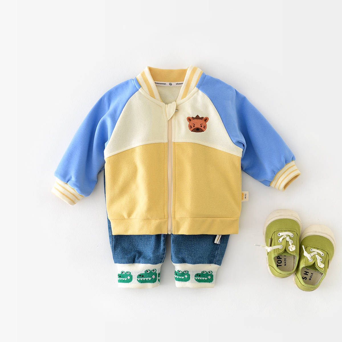 Baby Boy/Girl Cute Bear Cartoon Long Sleeve Baby Sweatshirt-kissminis